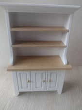 Dolls house White & Pine Kitchen Dresser, dining room Furniture 1:12 New