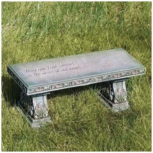 Resin memorial bench single - resin, bench,