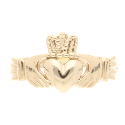 9carat yellow gold - gold, claddagh