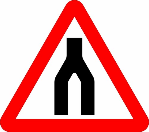 Dual carriageway ends - , road