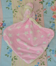 Mothercare Pink Star Bedtime Bear Comforter Soft Plush Toy