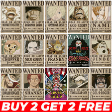 One Piece Wanted Posters Straw Hats Wanted Anime Poster Art Wall Home Room Decor