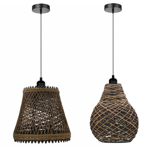 Modern rattan wicker ceiling - modern,