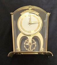 Rare Vintage Aug Schatz Sohne 8 Day Windup Skeleton Clock 1959 In VGC & Working.