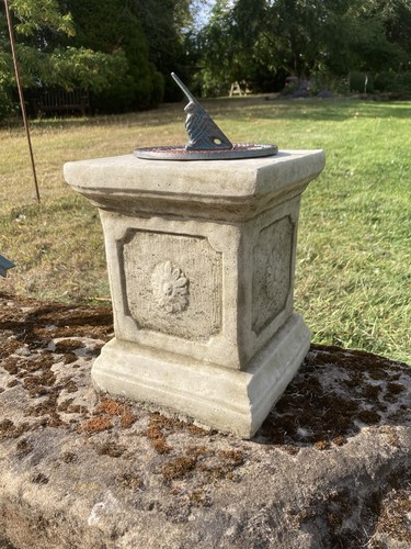 Small cast iron blue - cast, sundial