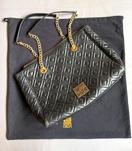 Biba black quilted leather - black,