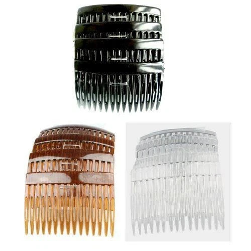 7cm hair combs - slides, black