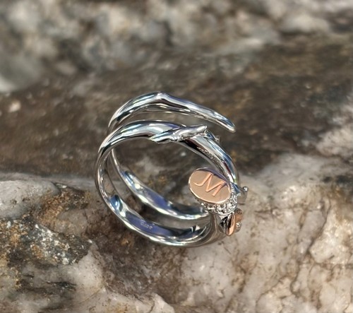 Silver 9ct rose gold julien - &,