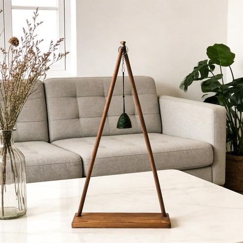 Wooden wind chime display - wooden,