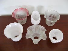 Glass lamp shade. Frilly