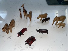 Job Lot of Wooden Animals For Zoo