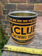 1920s Empty Canadian Club Chewing Tobacco Tabac A Chiquer Tin Can