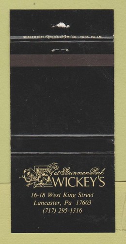 Matchbook cover wickey - matchbook,