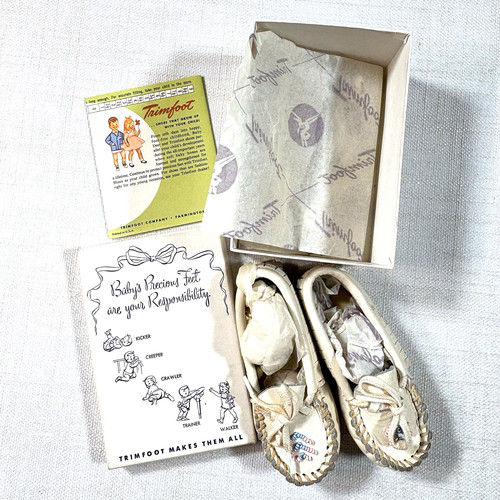 Vintage baby moccasins - vintage,