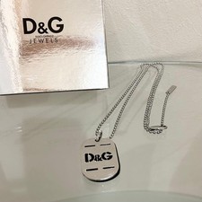 Dolce&Gabbana Men With Box D&G Dog Tag Chain Necklace 68cm Luxury Stylish Italia