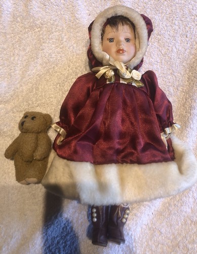 Old porcelain doll - porcelain,