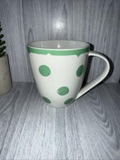 Cath Kidston Mug Green White Polka Dot Large Crush Spot Cup Spotty Dotty