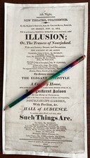 Georgian Playbill New Theatre Colchester 1814 Illusion The Trances Of Nourjahad