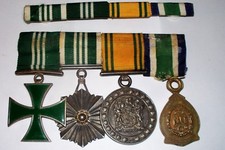 South African Africa Prison Medal Star Group of 4 WO Malgas Low Numbers