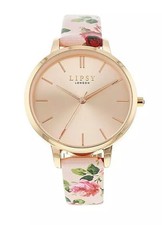 Lipsy Pink Floral Strap Watch