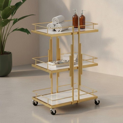 Gold beauty salon - gold, trolley