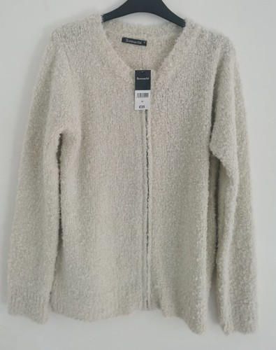 Ladies cream boucle - ladies, zip