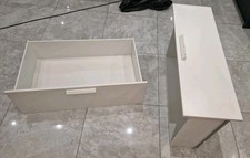 Pair Of White IKEA Brimnes Underbed Drawers