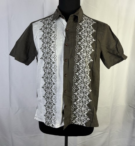 Embroidered two tone brown - dp, two-tone