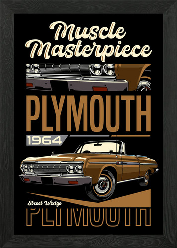 Sport fury muscle car framed - fury,