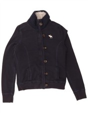 ABERCROMBIE & FITCH Womens Tracksuit Top Jacket UK 14 Medium Navy Blue BR08