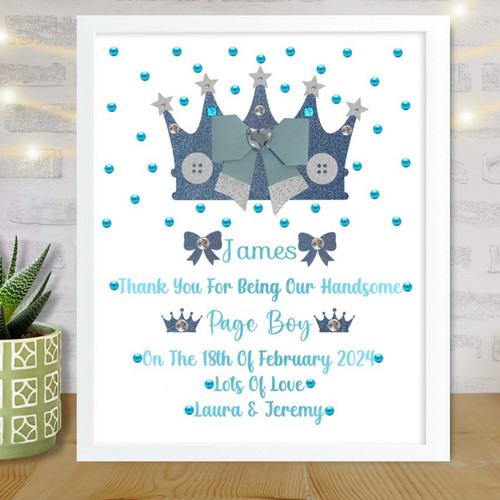 Personalised frame crown page - personalised,