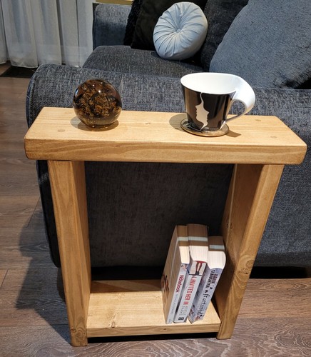 Rustic wooden bedside side - rustic,