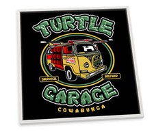 Teenage Mutant Ninja Turtles Van Black CANVAS FLOATER FRAME Wall Art Print