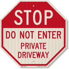 Private Driveway Sign - 18"