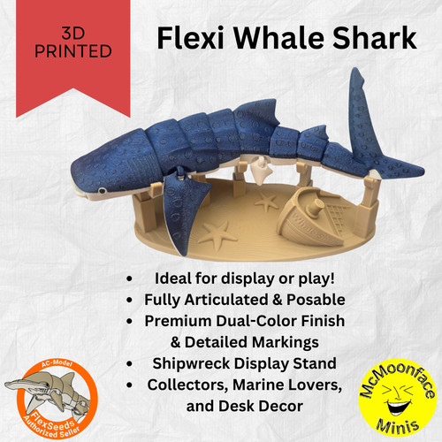 Printed articulated whale - 3d,