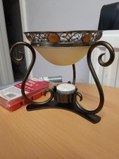 PARTYLITE 'PARIS RETRO' WROUGHT IRON WAX WARMER + FREE WAX