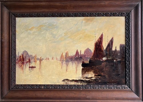 Antique oil painting - oil, on