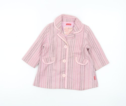 Elle girls pink striped wool - girls,