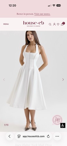 House ivory halter neck - cb,