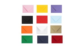 12 colours Greeting Card Envelopes Diamond Flap 120gsm High Quality