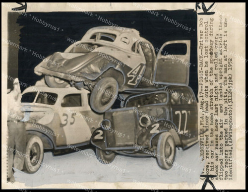 Stock car auto racing crash - car,