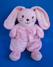 PINK plush BUNNY RABBIT 13" tall baby soft toy RATTLE WILD REPUBLIC VINTAGE 2013