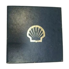 Shell Glass Collection 1985 Advertising Paperweight In Original Gift Box Vintage