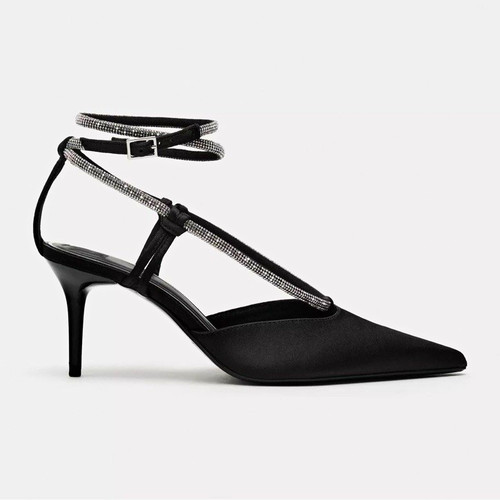 Zara black pointed - toe, high
