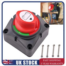 Battery Switch Isolator Cut Off Kill for Knob Marine Truck Camper Boat 12V 600A