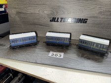 Hornby R1127 OO Gauge Caledonian Blue 4-Wheel Coach X 3 Model Railway
