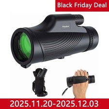 Usogood 10X42 Compact Monocular Telescope with BAK4 Prisms and FMC Lens Black UK