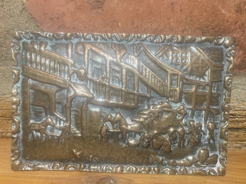 Victorian brass wall - brass, plaque
