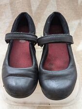Girls Clark’s School Shoes Size 8 G Black Leather Mary Jane Strap Dolly Shoes