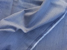 Woven Cotton Interiors Fabric Navy White Pin Striped per Metre 40" L x 60" W